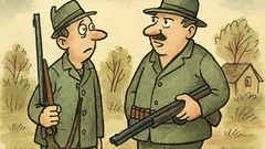Dowcip: Początkujący myśliwy pyta gajowego...