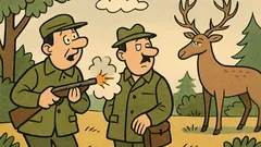 Dowcip: Fąfara na polowaniu pyta: Jak strzeliłem?