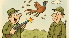 Dowcip: Na polowaniu Fąfara strzela...